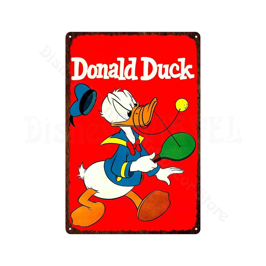 Metal Signs Donald Duck Uncle Scrooge Classic Animation Metal Poster Decorative Tin Painting Vintage Retro Kid Room Decor