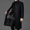 Men's Autumn and Winter New Fashionable Simple Medium and Long Woolen Coat