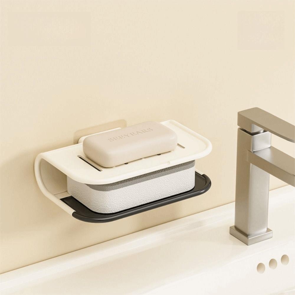 Space Saving Bathroom Soap Dish M Rack Soap Drain Box Simple Bathroom Soap Tray  Household