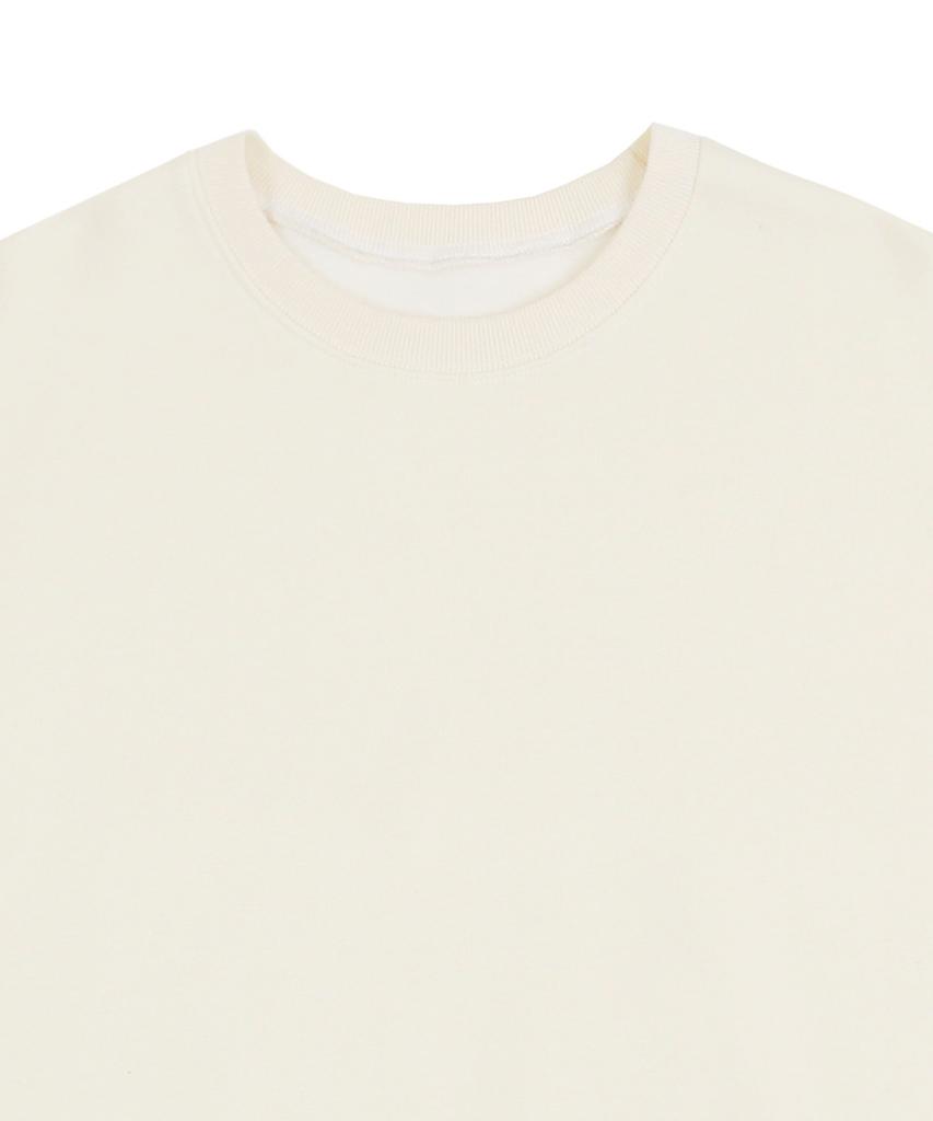 GRAVER [Unisex] Elbow Spray Smile Drawing Sweatshirt_Cream