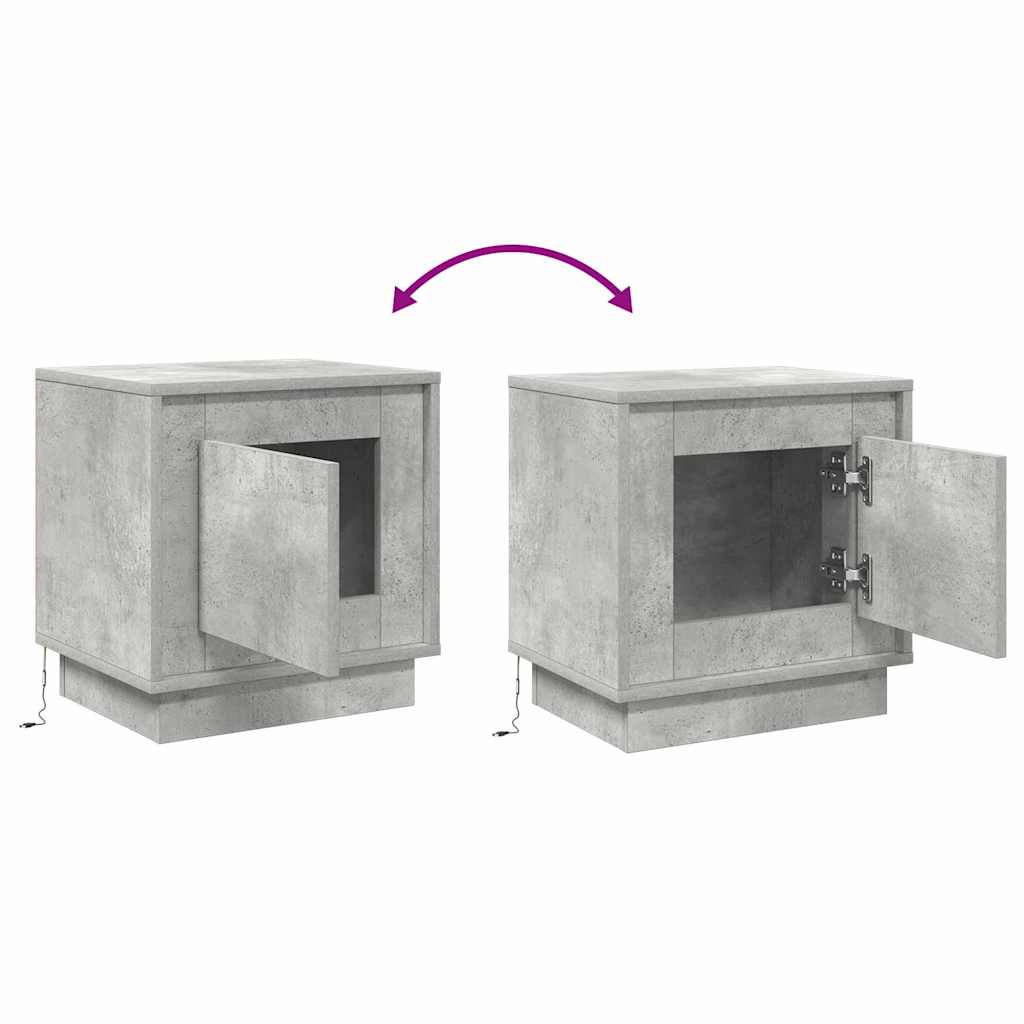Nightstand 2 pcs Concrete Grey 44 x 34.5 x 45 cm Engineered Wood