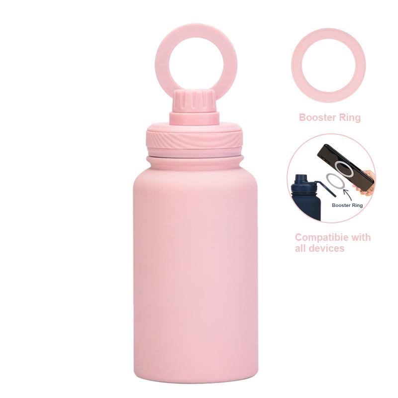 Mobile Phone Magnetic Bracket Water Cup Outdoor 650Ml Large Mouth Thermos Cup Stainless Steel Sports Water Bottle
