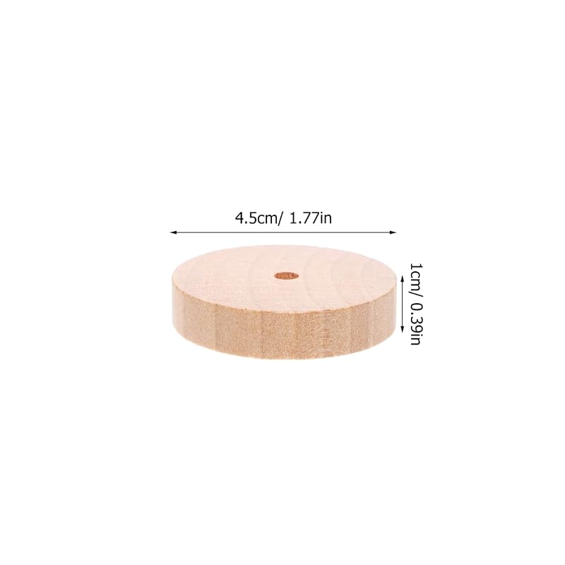 VILLCASE Wooden Wheels/Tires, 45mm, 10-Piece Set, 10mm Thickness, Woodworking Parts, Toy Car Models, Craft Supplies, Miniatures, Handmade Materials