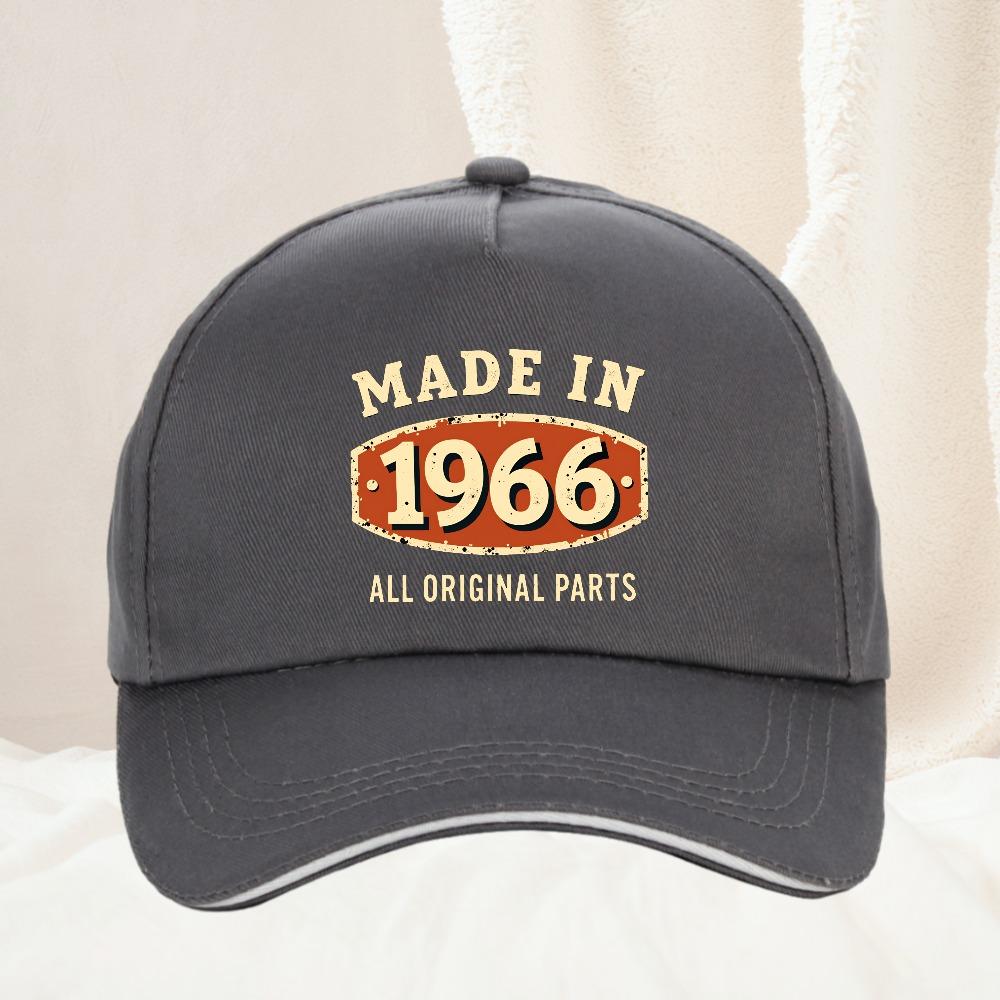 Made In All Original Parts Print Vintage Hat for Unisex Women Summer Fashion Baseball Cap