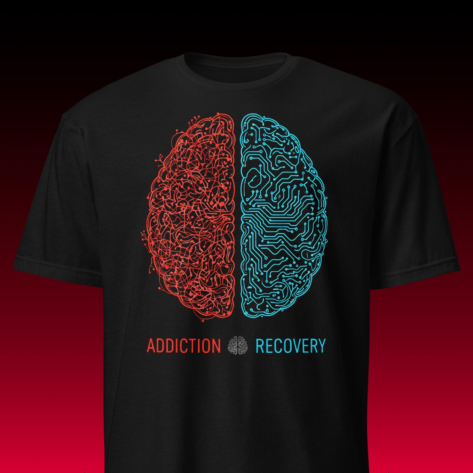Addiction Recovery Tee | Sobriety Aesthetic | Mental Health Brain Shirt XL