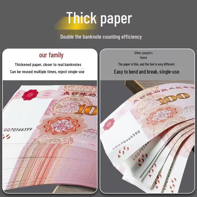 Cashier Practice Prop: Fake Notes for Student Training, Film Shoots, and Wedding Scenes