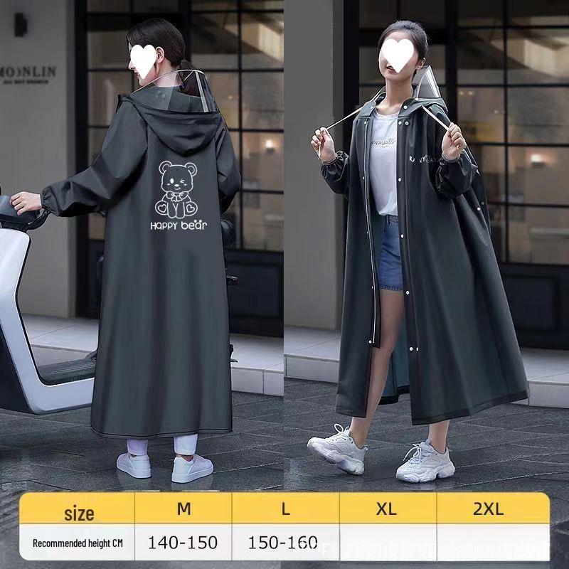 Full-Length Rainproof Poncho for Adults - Unisex Raincoat for Electric Car or Bicycle Riding