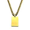 Geometric Stainless Steel Islam Allah Quran Pendant Necklaces for Women Men Gold Color Chain Arabic Jewelry Hip Hop Party Gift