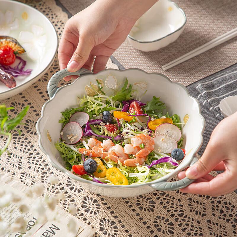 Weidu Light Luxury Pastoral Floral 36-Piece Ceramic Dinnerware Set