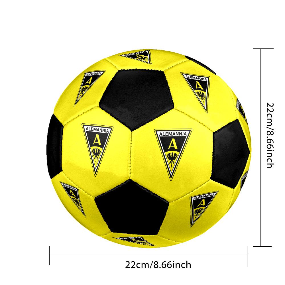 Alemannia Aachen Soccer Ball Colorful All Ages Machine Stitched PVC Competition Ready Durable High-Bounce.SIZE5