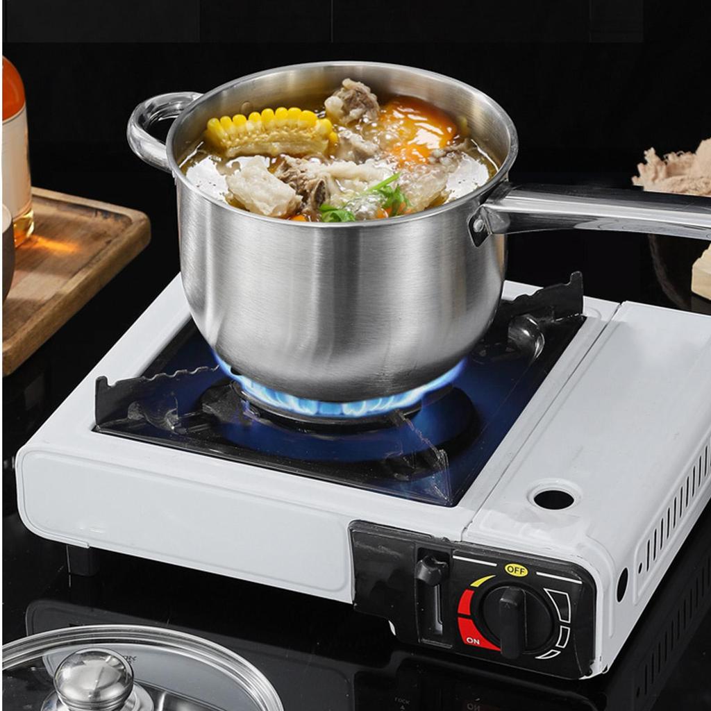 Long Handle Stainless Steel Deep Frying Pot Kitchen Utensils Nonstick Deep Fryer Pan for Cooking French Fries Home Restaurant
