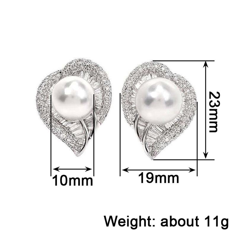 Xiaomi Huitan Fancy Imitation Pearl Women Stud Earrings with Brilliant CZ Stylish Wedding Elegant Accessories for Lady Trendy Jewelry