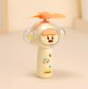 New USB Rechargeable Silent Handheld Cartoon Mini Fan for Kids and Students