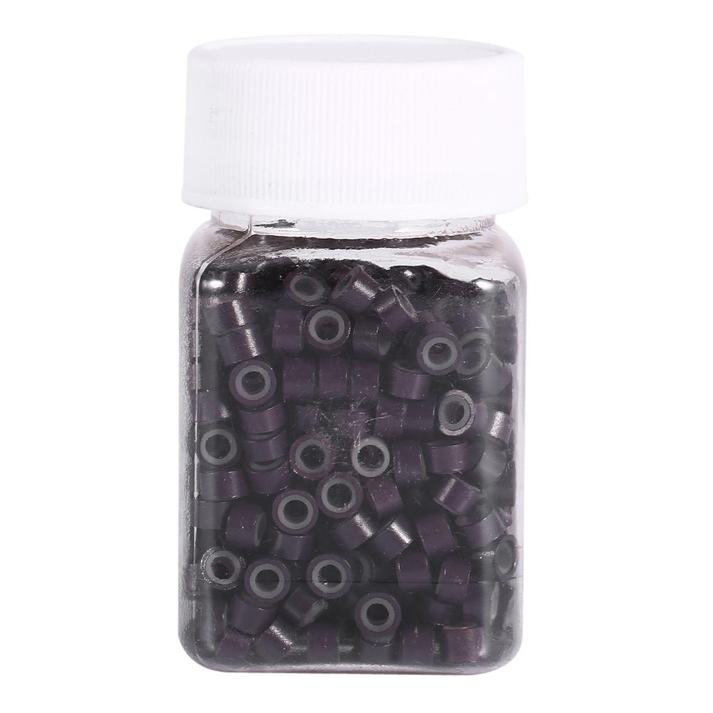 Hair Extension Beads 200/500/1000/2000PCS 3X5mm Silicone Lined Hair Extension Link Rings Beads Loops Tools 12 Types