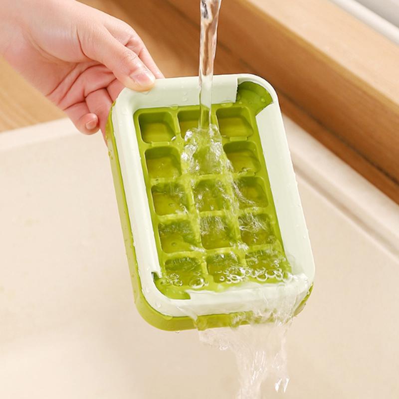 15 Grid Plastic Ice Mould for Summer Drinks Reusable Fast Freeze Ice Mold with Lid, Perfect for Cocktails Beverage Cooling Party