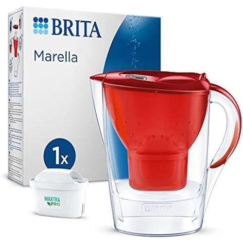 Filtering jug - brita - marella - 2.4l - red - dishwasher compatible rosso