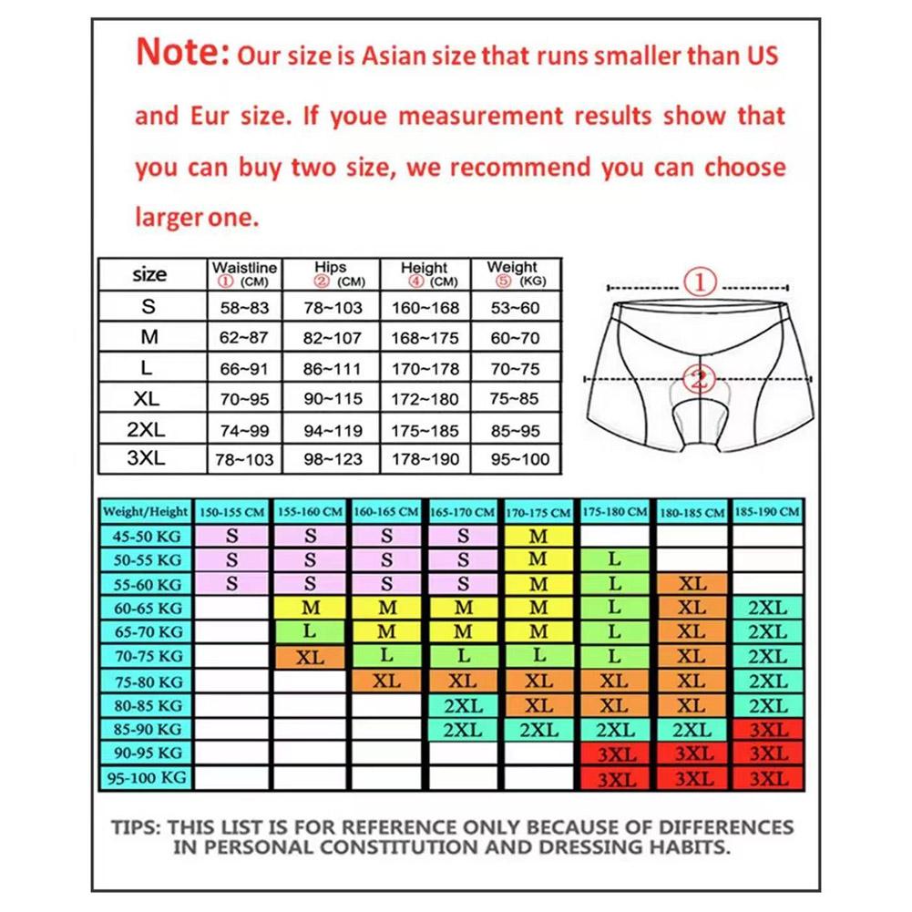 Mens Cycling Shorts Padded Shorts Breathable 3D Padded Bike Shorts Lightweight Cycling Tights Anti-Slip MTB Accessories