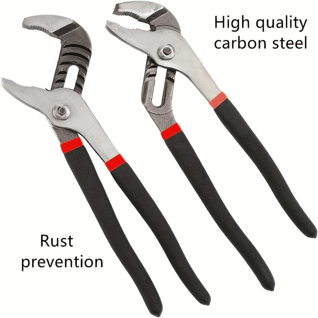 Generies Brands Straight Jaw Tongue and Groove Pliers,Water Pump Pliers Groove Joint Pliers,Carbon Steel,High-Visibility Handle