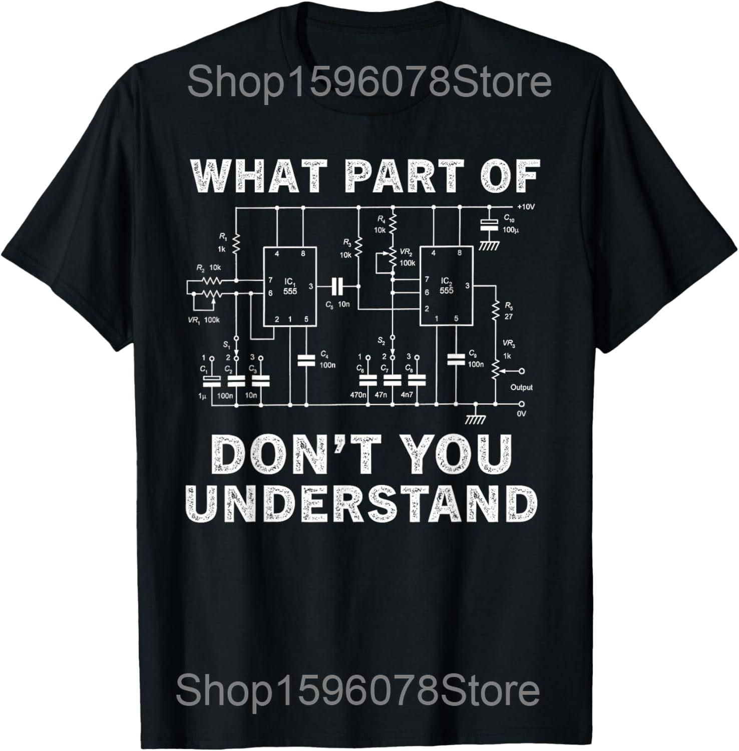 Electrical Engineering Circuit Future Engineer T Shirts Men Cotton Humor Streetwear Tee Shirt Short Sleeve Unisex Loose Clothing S