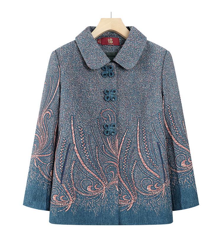 Grandma's 2024 Spring & Autumn Outerwear: Stylish Tops for Middle-Aged & Elderly Women (60-70)
