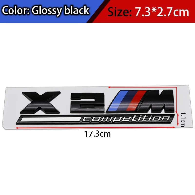 BMW Competition Series ABS Tricolor M Mark X2M X3M X4M X5M X6M X7M 7M Sticker Thunder Edition Car Trunk Badge Emblem 5-Pack fsdf08