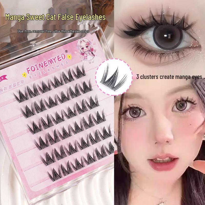 Pinduo Klebefreie Drei-Schritt Selbstklebende Sonnenblume & Kleine Flamme Falsche Unterwimpern