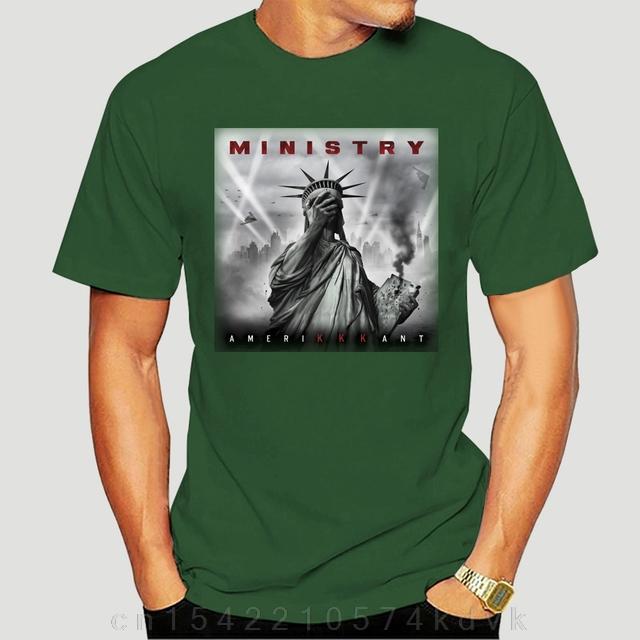 

Ministry Amerikkkant Album Cover Men S Black T-Shirt Size S M L Xl Xxl Xxxl Tops Tee Tee Shirt 3801X 4XL
