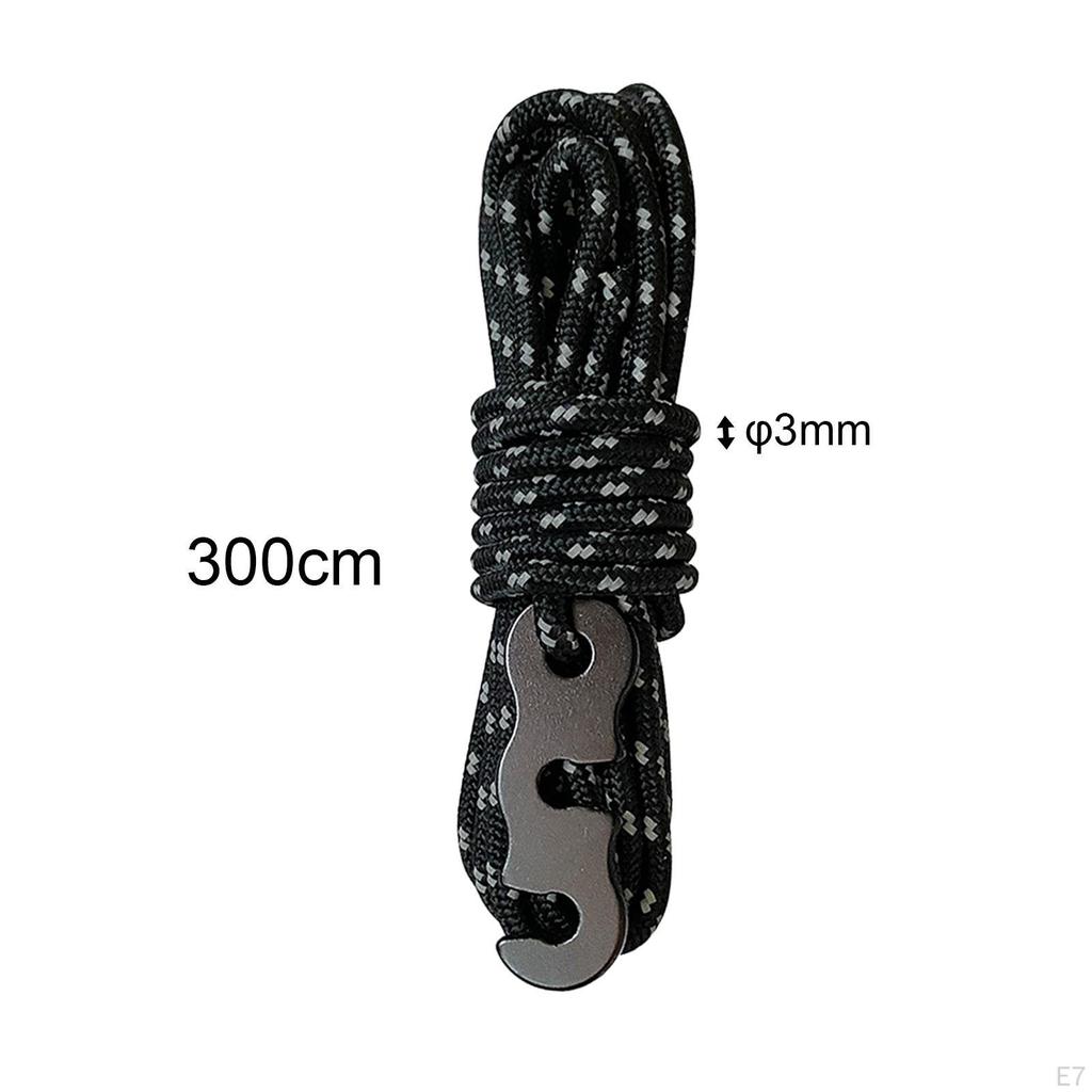 4Pcs Camping Tent Cords Outdoor Guy Lines Gear Survival Lightweight Wind Rope Reflective