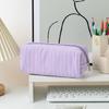 Striped Pencil Case Zippered Polyester Pen Pouches Light Weight Large Capacity Pen Organiser For School Office Travel