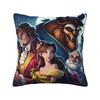 Custom Anime Beauty And The Beast Disney Nordic Throw Pillow Covers Decoration Cartoon Kawaii Romantic Fantasy Film Car Cushion