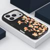 Orange Blossoms Floral Pattern Case For iPhone 17 Pro Max Funda iPhone 16 Pro Max 15 14 13 12 11 Air 16E Leather Texture Silicone Cover