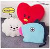 Almofada de conforto de pelúcia BTS BT21 Decoração de casa Kpop