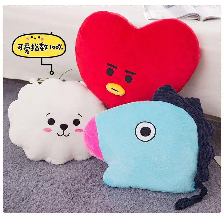 Almofada de conforto de pelúcia BTS BT21 Decoração de casa Kpop