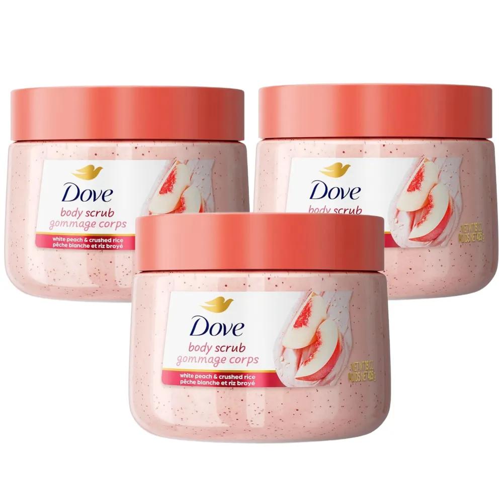 

DOVE Peach Body Scrub 425ml Exfoliating Moisturizing 3 Bottles