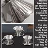 Thickened 304 Stainless Steel Pour-Over Coffee Filter Cup Coffee Maker With Handle Three-Dimensional Diversion Smart Cup