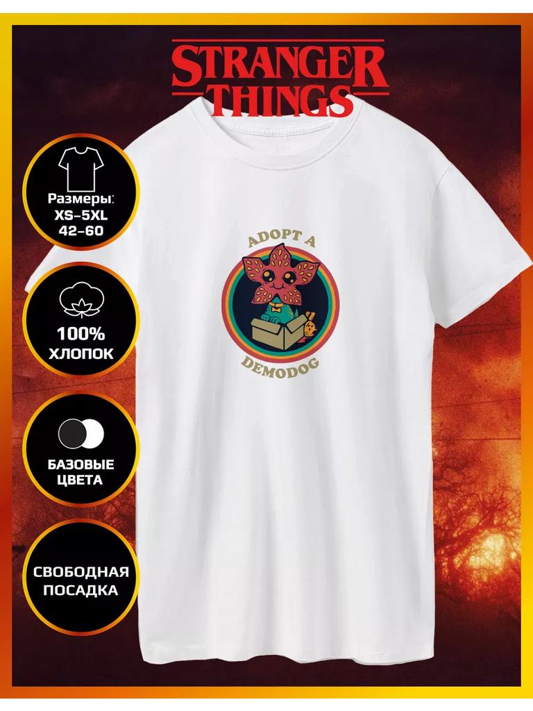 T-shirt Printed with Stranger Things Adopt a Demodog