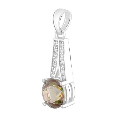 Silver Pendant with Mystic Topaz 1.8ct (2123002)