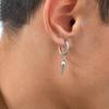Pendientes de Clip Vnox de Acero Inoxidable para Hombres Niños, Pendientes de Aro Punk Rock Gótico Hiphop Sin Agujero Joyería Antialérgica Regalos