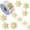 Snowflake Sticker Roll for Holiday Gift Wrapping & Greeting Cards