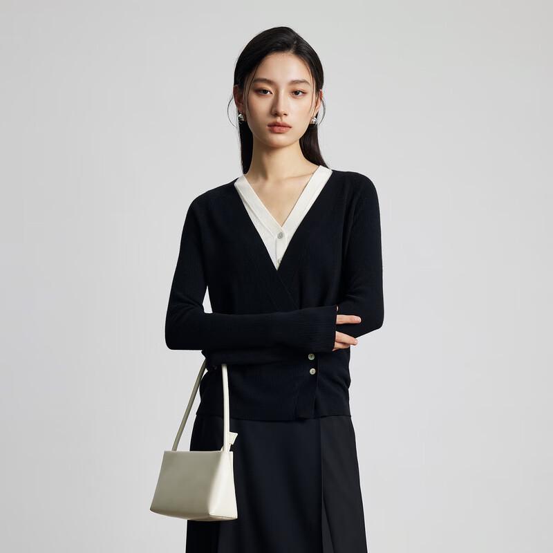 Sancai Lamb Wool Knitted Cardigan Vest Two-Piece Set