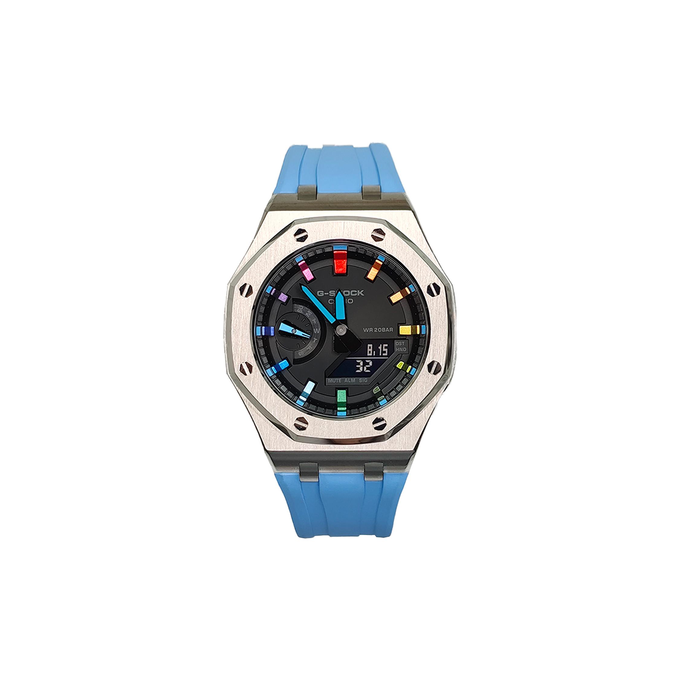 

CASIO Men Liquid Crystal,Analog Dual Display Series 44mm Black Watch GA-2100-1A1(Watch3--)