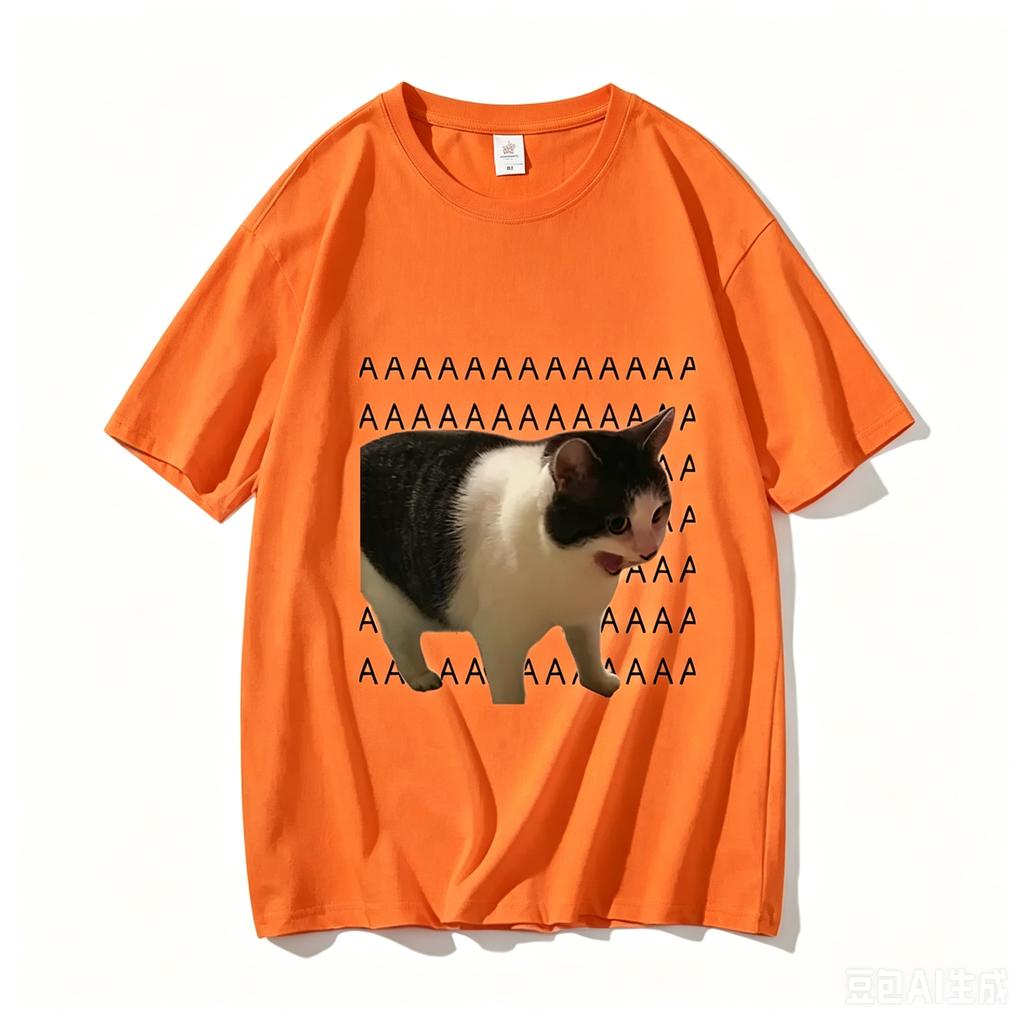 New Funny Meme Sad Crying Cat Printed Adult And Kids Casual Cotton Tshirt Summer Harajuku Short Sleeve Tees Clothes