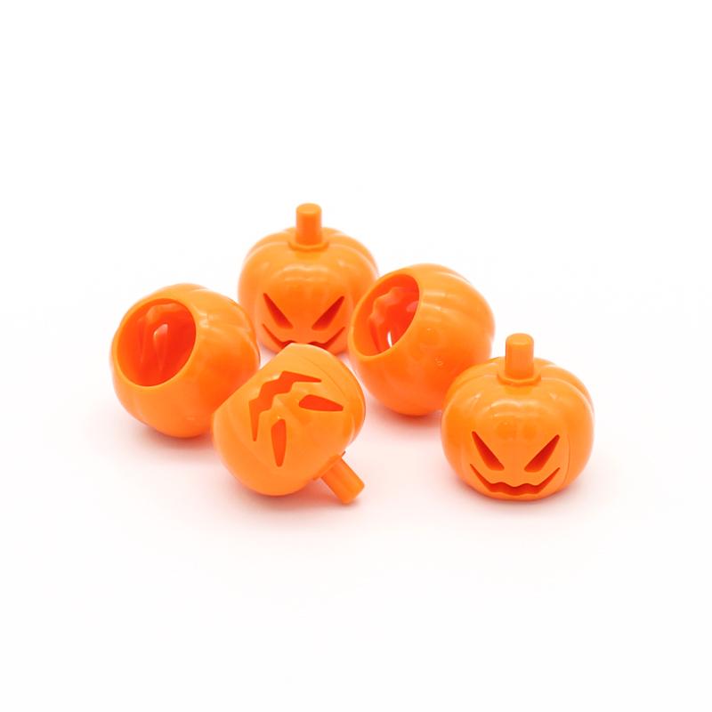 60pcs MOC Bricks Halloween Pumpkin Constructions Model Building Blocks Toys Compatible with Children DIY Parts Gift
