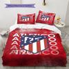 Atletico Madrid Logo Muster Bettwäsche Set Bettbezug Kissenbezug Heimdeko Geschenk (1 Bettbezug + 2 Kissenbezüge, ohne Füllung)