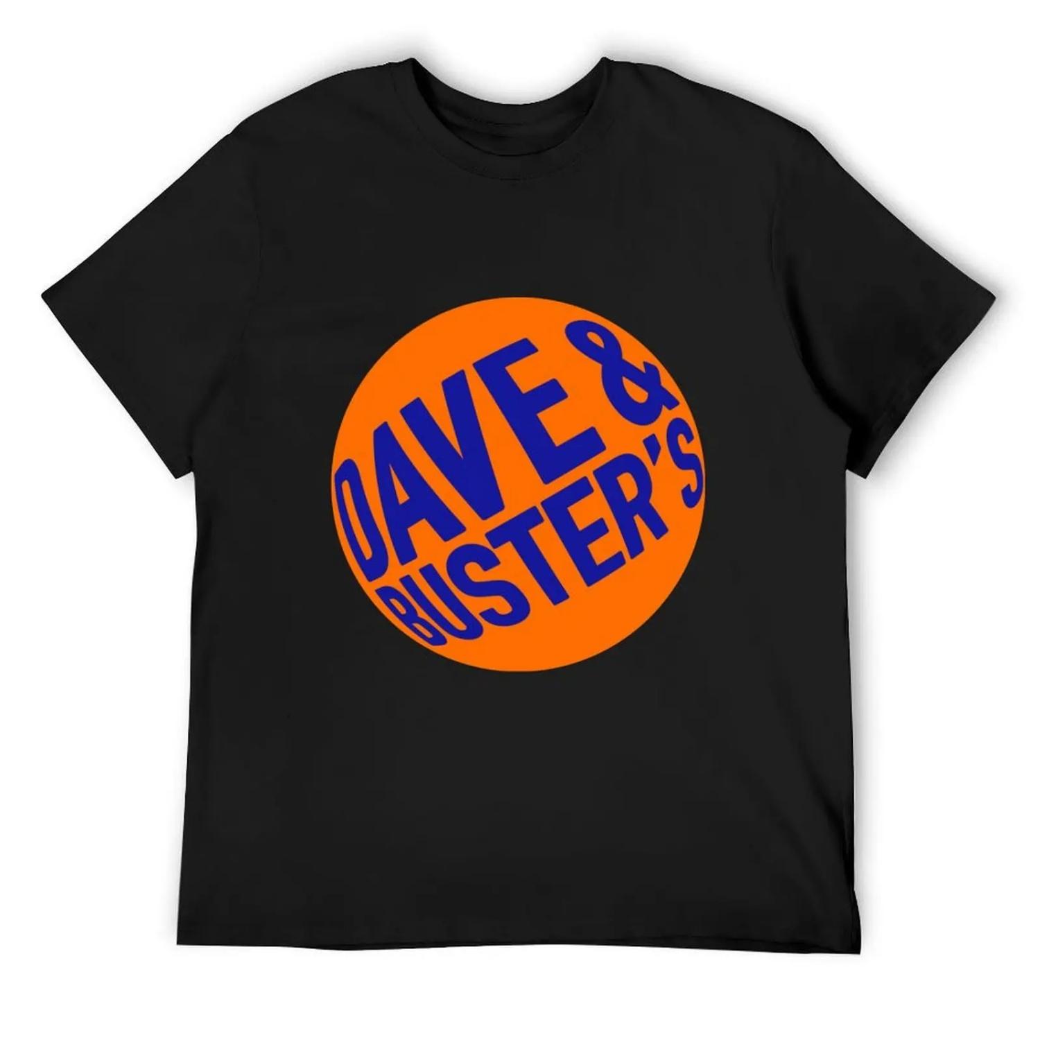 Dave & Buster s Logo T-Shirt Blouse valentines boutique clothes funny shirt cotton vintage anime shirt Men s t shirts S