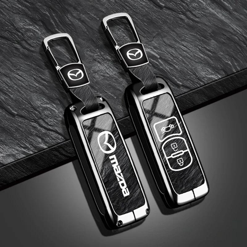 Leather car key cover key case for Mazda 2 3 6 CX3 CX5 CX8 CX30 CX-5 CX-30 CX-8 CX-3 CX4 MX-5 BT50 BT-50 Atenza Axela Shell Bag W4