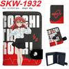Bocchi the Rock Geldbörse Vertikal Druckknopf Bifold Kartenhalter Münzbörse Anime Unisex