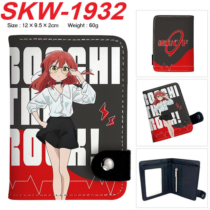Bocchi the Rock Geldbörse Vertikal Druckknopf Bifold Kartenhalter Münzbörse Anime Unisex