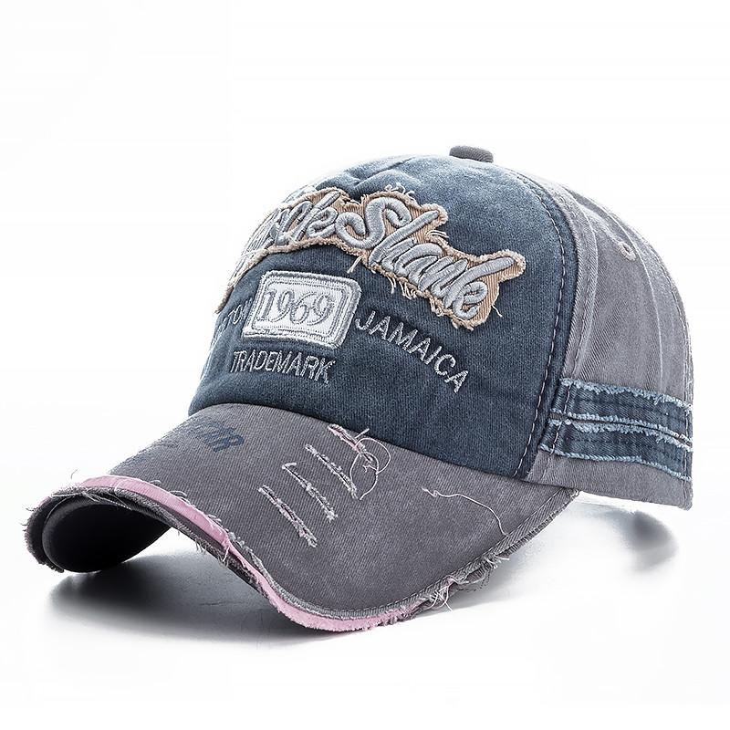 2023 High Quality Washed Cowboy Letters Cotton Cap For Men Women Adjustable Autdoor Sun Protection Hat Rock Shark Baseball Caps