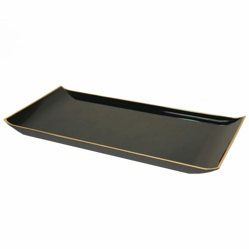 Sanmany Incense Tray, Small, Black (Gold Edge), 3601850200021